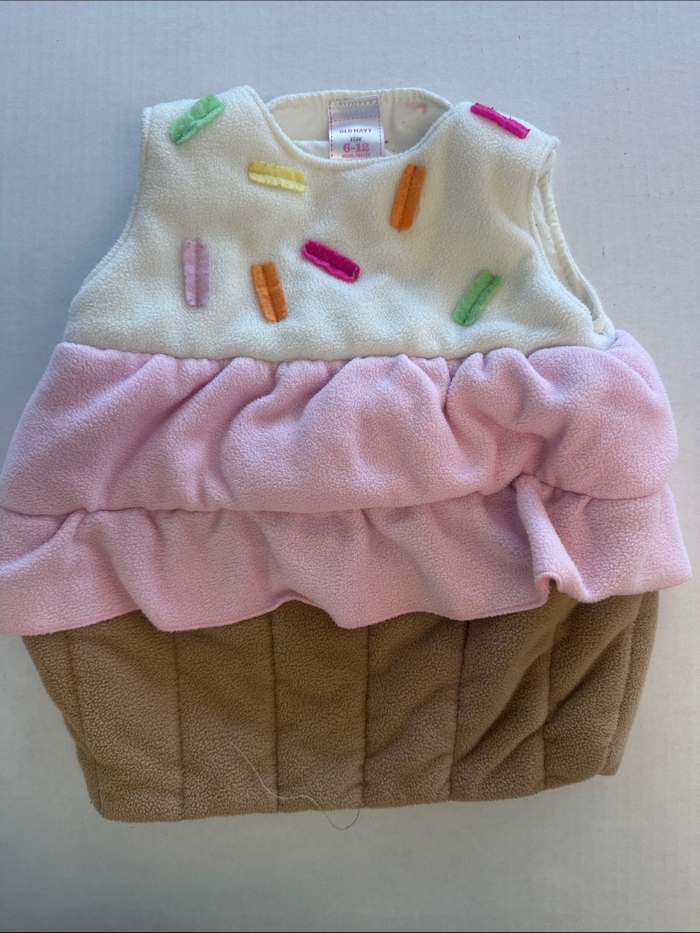 Old Navy Fleece Cupcake Halloween Dressup Costume 6-12m